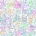 Marble plastic stony mosaic tiles texture background with gray grout - light pastel rainbow full color spectrum Royalty Free Stock Photo