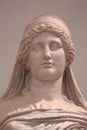 Marble portrait of Persephone, close-up. Ancient Roman statue in the Hermitage Museum