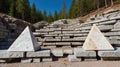 Marble Pyramids in Stone Quarry Royalty Free Stock Photo