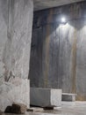 Marble Quarry inside the Mountain in Carrara, Tuscany - Italy Royalty Free Stock Photo