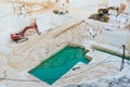 Marble quarry pit Royalty Free Stock Photo