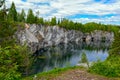 Marble quarry in Ruskeala Royalty Free Stock Photo