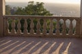 Marble railing at Villa d `este in Tivoli