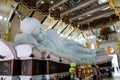 Marble of Reclining Buddha statue in Temple of watpaphukon, asia