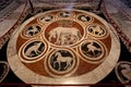 Marble mosaic wolf Siena symbol on floor of 14th century Duomo di Siena