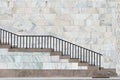 Marble and red stone stair in milan near the cathedral