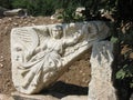 Marble relief of Nike, goddess of victory. Ancient city Ephesus in Turkey