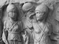 Marble Relief Profiles of Amazon Warrior Women: Detail of `Sarcofago delle Amazzoni` | Sarcophagus of the Amazons, Roman, 170 AD