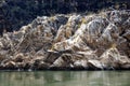 Marble Rocks on River Bank