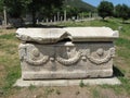 Marble Sarcophagus from Ephesus Ancient City near Izmir, Turkey Royalty Free Stock Photo