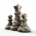 Marble Sculpture Chess Pieces: A Fusion Of Masculine And Feminine Elements Royalty Free Stock Photo