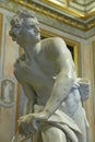 Marble sculpture David by Gian Lorenzo Bernini in Galleria Borghese Royalty Free Stock Photo