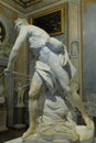 Marble sculpture David by Gian Lorenzo Bernini in Galleria Borghese Royalty Free Stock Photo