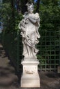 Marble Sculpture of Flora by Enrico Merengo Heinrich Meiring at the Summer Garden, Saint-Petersburg, Russia Royalty Free Stock Photo