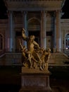 Marble sculpture Laocoon at night