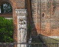 Marble scultptures in garden of Basilica of Santi Maria e Donato on island of Murano, in Venice, Italy Royalty Free Stock Photo