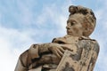 Marble scuplture of poet Giacomo Leopardi in Recanati