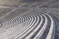 Marble seats and sections in the ancient Panathenaic stadium in Athens, Greece Royalty Free Stock Photo