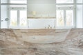Marble sink in expensive bathroom Royalty Free Stock Photo