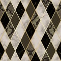 Marble and Snakeskin Luxury Geometric Seamless Pattern