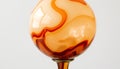 Marble sphere decorative object, elegant home decor item Generative AI