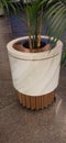 Marble and stainless steel gold mirror can make a planter