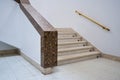 Marble staircase in a new modern building. Bright modern interior Royalty Free Stock Photo
