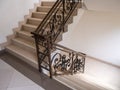 Marble staircase with stairs in luxury hall Royalty Free Stock Photo