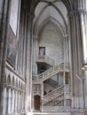 Amazing ancient cathedral staircase and pillars Royalty Free Stock Photo