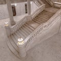 Marble stairs inside Utah State Capital Building Royalty Free Stock Photo