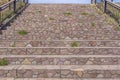 marble stairs steps or stone staircase in park Royalty Free Stock Photo