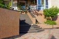 Marble stairs to building Royalty Free Stock Photo