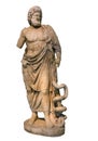 Marble statue of ancient Greek god Asclepius