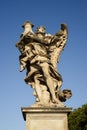 Marble statue of an angel by Bernini, on the Ponte Sant'Angelo, Rome, Italy Royalty Free Stock Photo