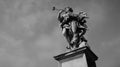 marble statue of the angel of Ponte Sant'Angelo with blue sky Royalty Free Stock Photo