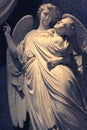 Marble statue of angellic couple in Florence, Italy Royalty Free Stock Photo
