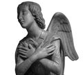 Marble statue of a beautiful angel isolated on white Royalty Free Stock Photo