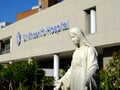 Marble Statue of a caring Nun Outside St Vincent`s Hospital, Sydney, Australia