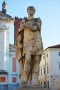 Marble statue in Castelfranco Veneto, Treviso Royalty Free Stock Photo