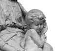 Marble statue a child with her mother Royalty Free Stock Photo