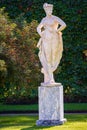 Marble statue of dancing woman in Catherine Park in Tsarskoe selo museum, Saint Petersburg