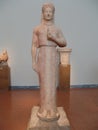 Marble statue in Greek museum