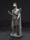 Marble statue of Hermanubis on dark gray background Royalty Free Stock Photo