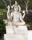 Marble statue of Shiva near the Laxmi Narayan Temple Birla Mandir in Jaipur. Rajastan, India Royalty Free Stock Photo