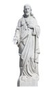 Marble statue of Jesus Christ isolated on white Royalty Free Stock Photo