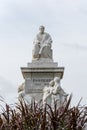 Marble statue of Louis Pasteur, a French biologist, microbiologist and chemist renowned for his discoveries of the principles Royalty Free Stock Photo