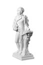 Marble statue of a man on a white background Royalty Free Stock Photo