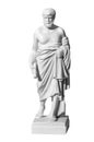 Marble statue of a man on a white background Royalty Free Stock Photo