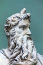 Marble statue of Moses by Michelangelo, 1513-1515. Detail