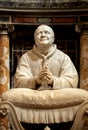 Marble statue of Pius IX 1792Ã¢â¬â1878, by Ignazio Jacometti, in the Basilica di Santa Maria Maggiore, Rome, Italy Royalty Free Stock Photo